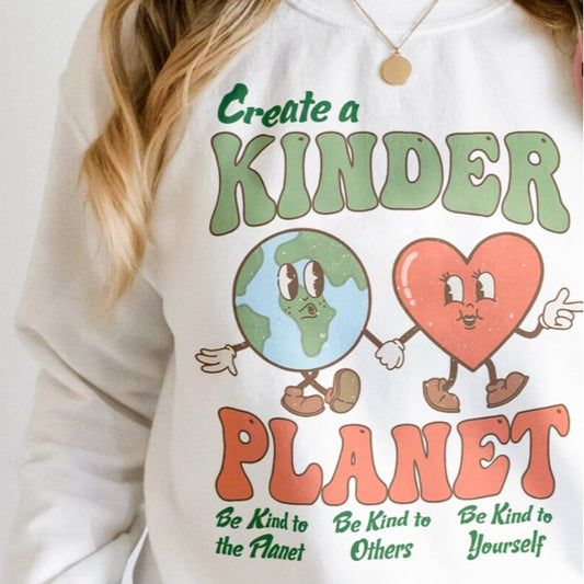 Create A Kinder Planet Crew Sweatshirt