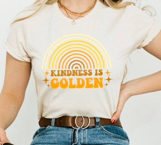 Kindness Is Golden Rainbow Tee