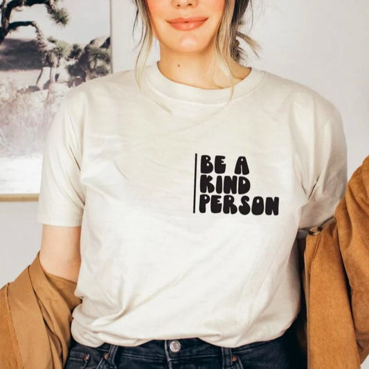 Be A Kind Person Pocket Logo Tee