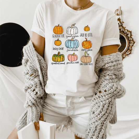 *9 Pumpkins & Their Names T-Shirt or Crew Sweatshirt