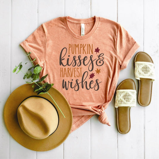 *Pumpkin Kisses and Harvest Wishes T-Shirt or Crew Sweatshirt