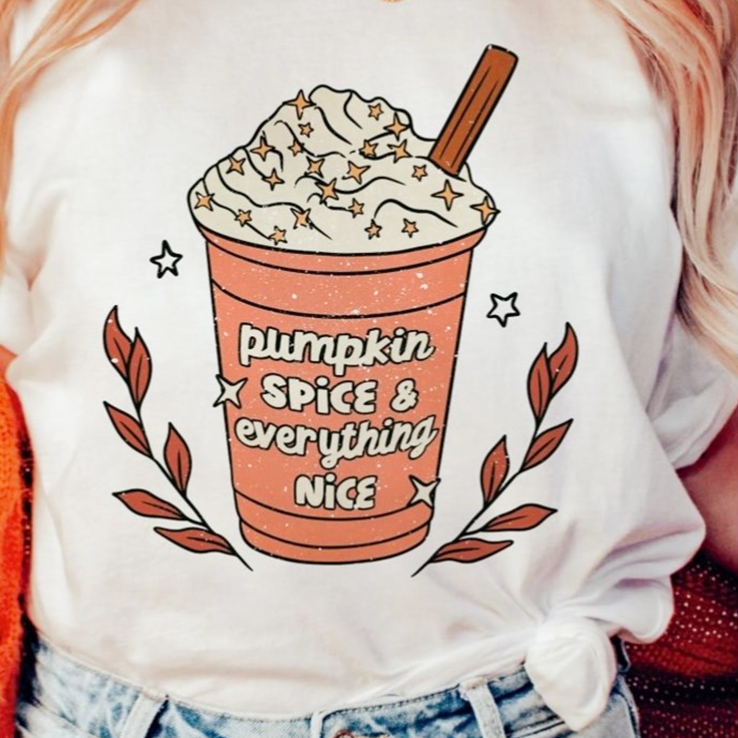 Pumpkin Spice & Everything Nice On Cup Tee