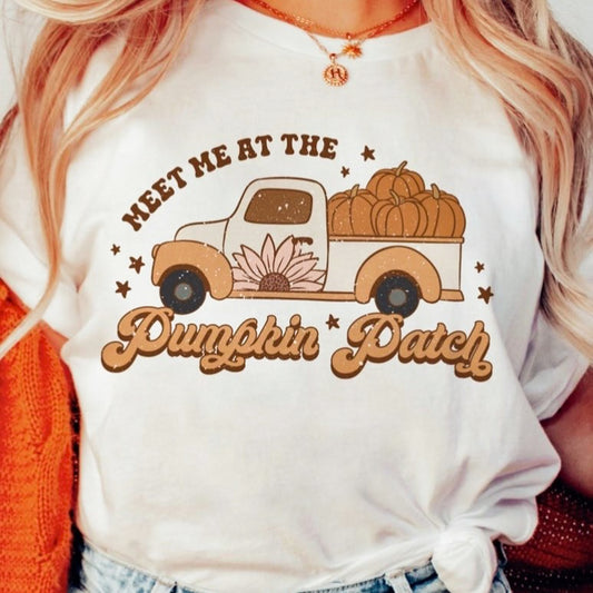 *Meet Me At The Pumpkin Patch Truck T-Shirt or Crew Sweatshirt