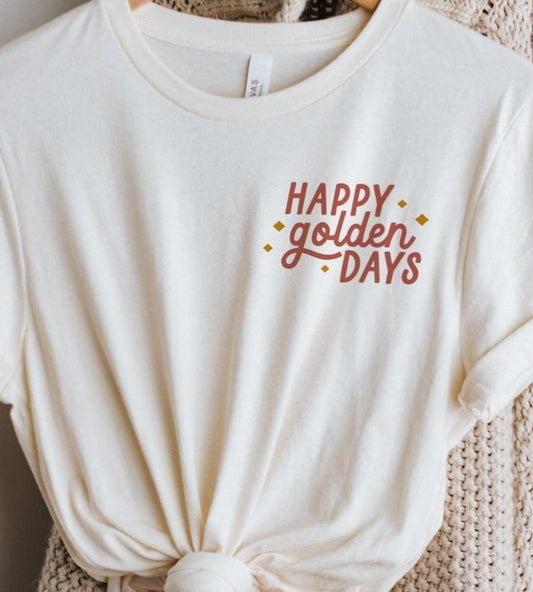 Happy Golden Days Pocket Tee