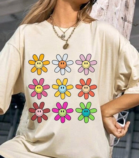 Smiley Flowers Tee