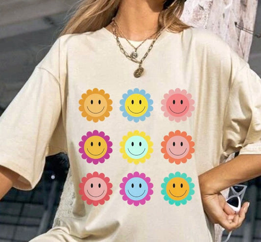 Smiley Flowers Tee