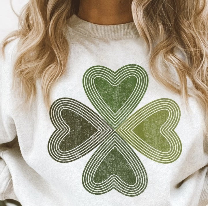 Retro Shamrock Crew Sweatshirt