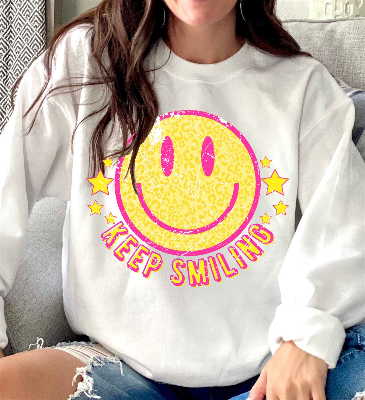 Keep Smiling Crew Sweatshirt