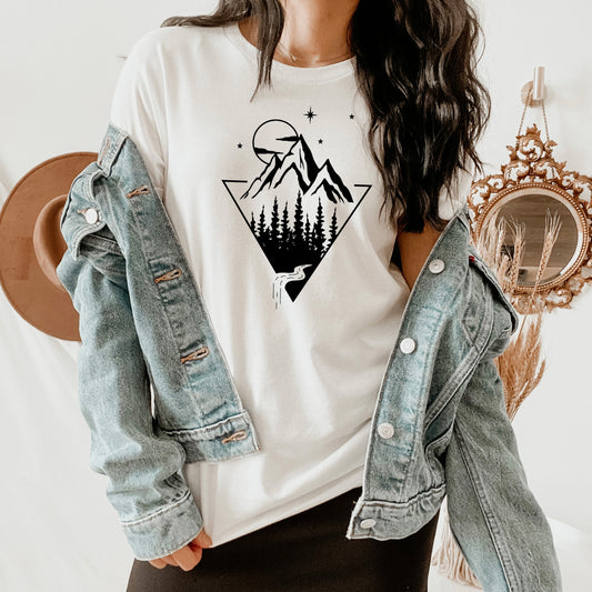 Triangle Travel T-Shirt or Crew Sweatshirt