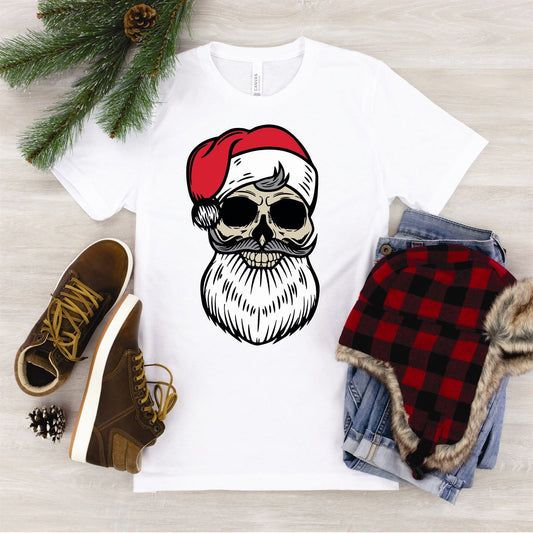 Skeleton Face Santa Tee