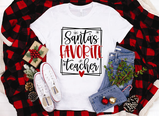 Santa's Favorite Teacher Tee