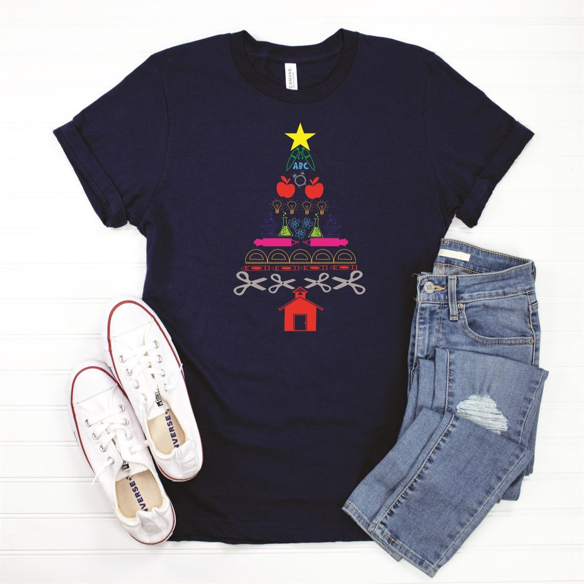 School Christmas Tree Tee