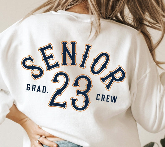 Senior Grad 23 Crew (Back Design) Crew Sweatshirt