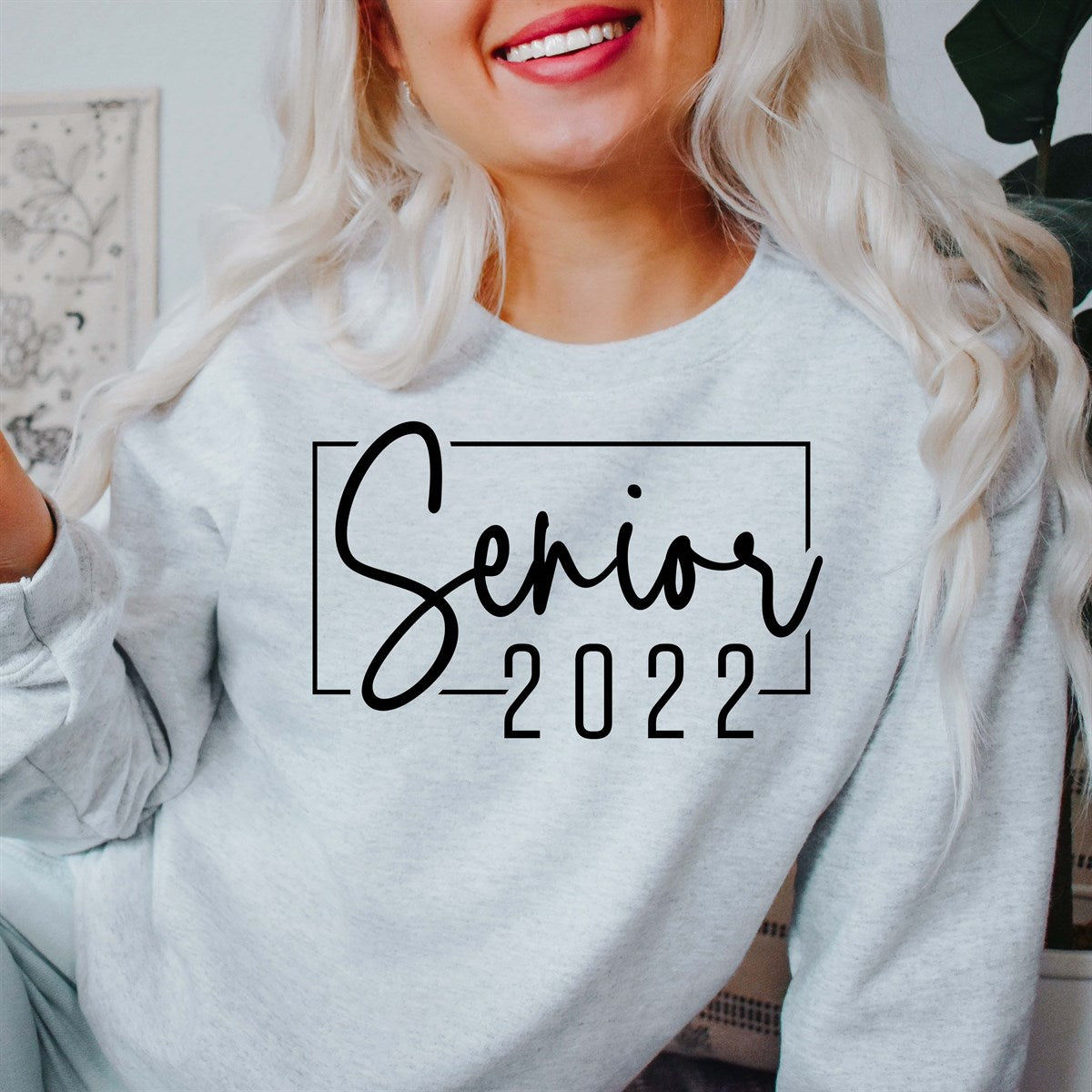 Senior 2022 In Rectangle Crew Sweatshirt