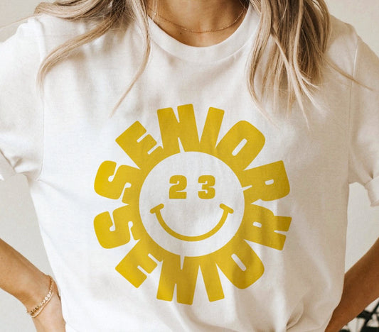 Senior 23 Smiley Face Tee