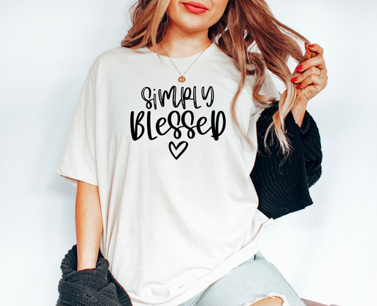 Simply Blessed Black Print Tee