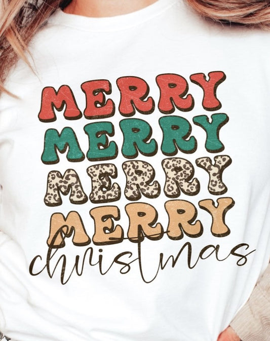 Merry (Stacked) Christmas Tee