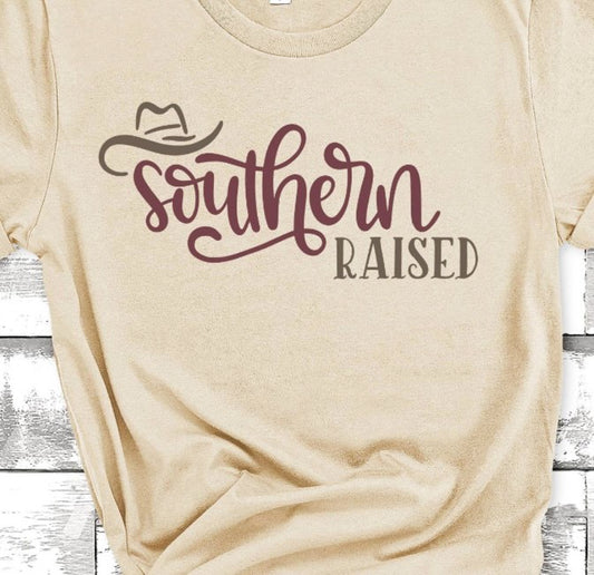 Southern Raised With Cowboy Hat Tee