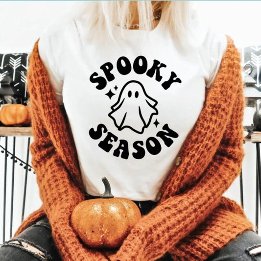 *Spooky Season Ghost T-Shirt or Crew Sweatshirt