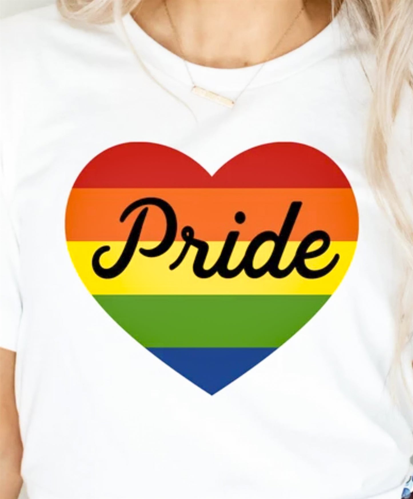 Pride In Rainbow Heart Tee