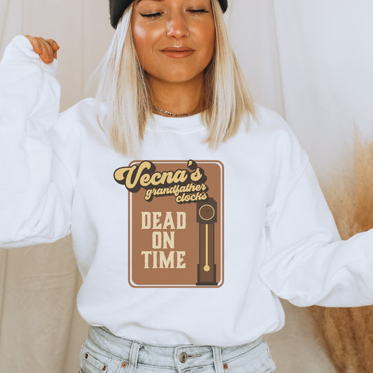 Vecna's Grandfather Clocks Dead On Time Crew Sweatshirt