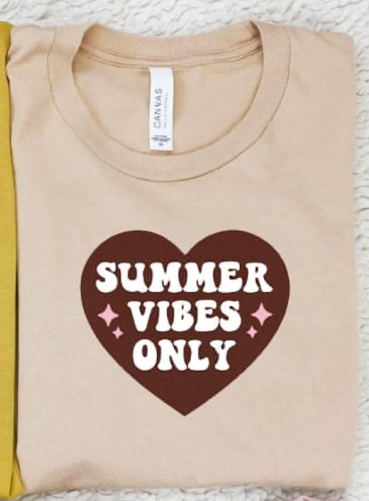 Summer Vibes Only In Heart Tee