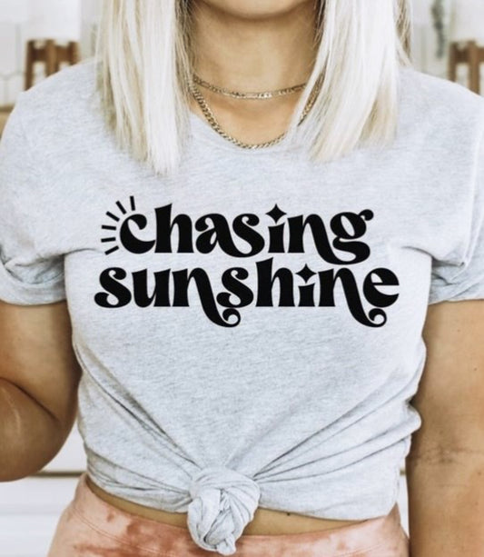 Chasing Sunshine With Sun Rays T-Shirt or Crew Sweatshirt