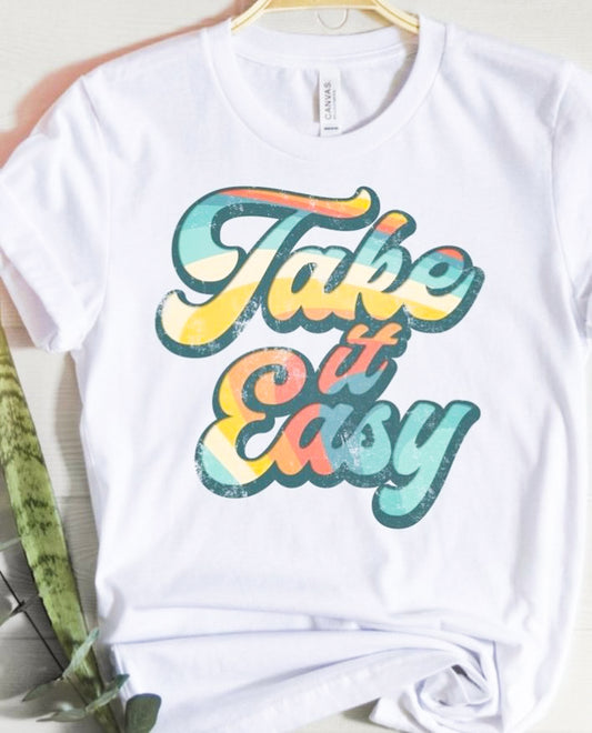 Distressed Take It Easy Tee