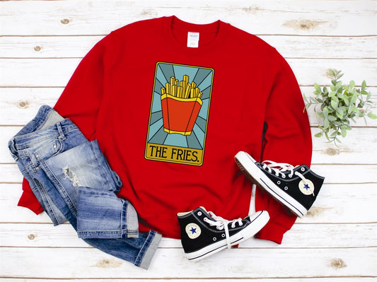 The Fries Tarot Card Crew Sweatshirt