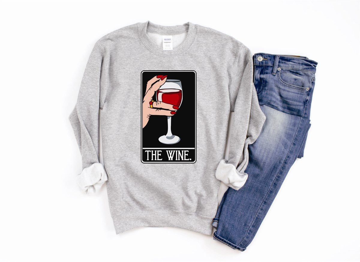 The Wine Tarot Card Crew Sweatshirt