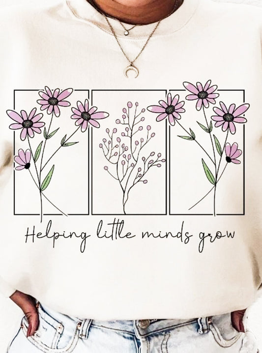 Helping Little Minds Grow With Flowers Tee