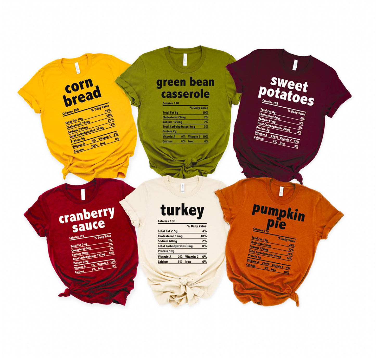 Sweet Potatoes Nutrition Facts Tee