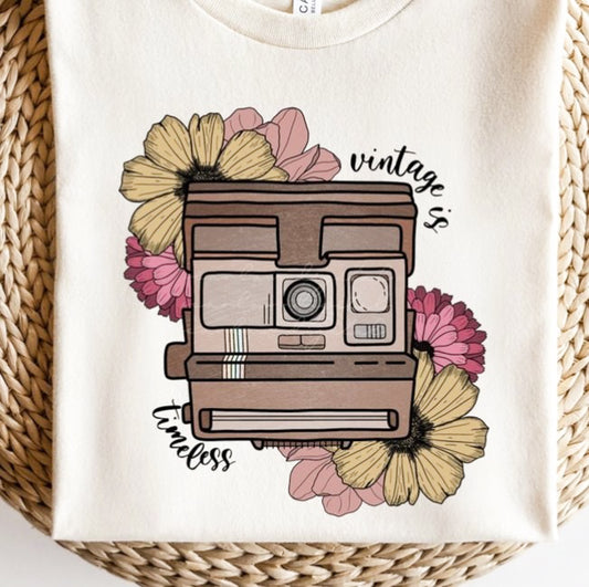 Vintage Is Timeless Camera Tee