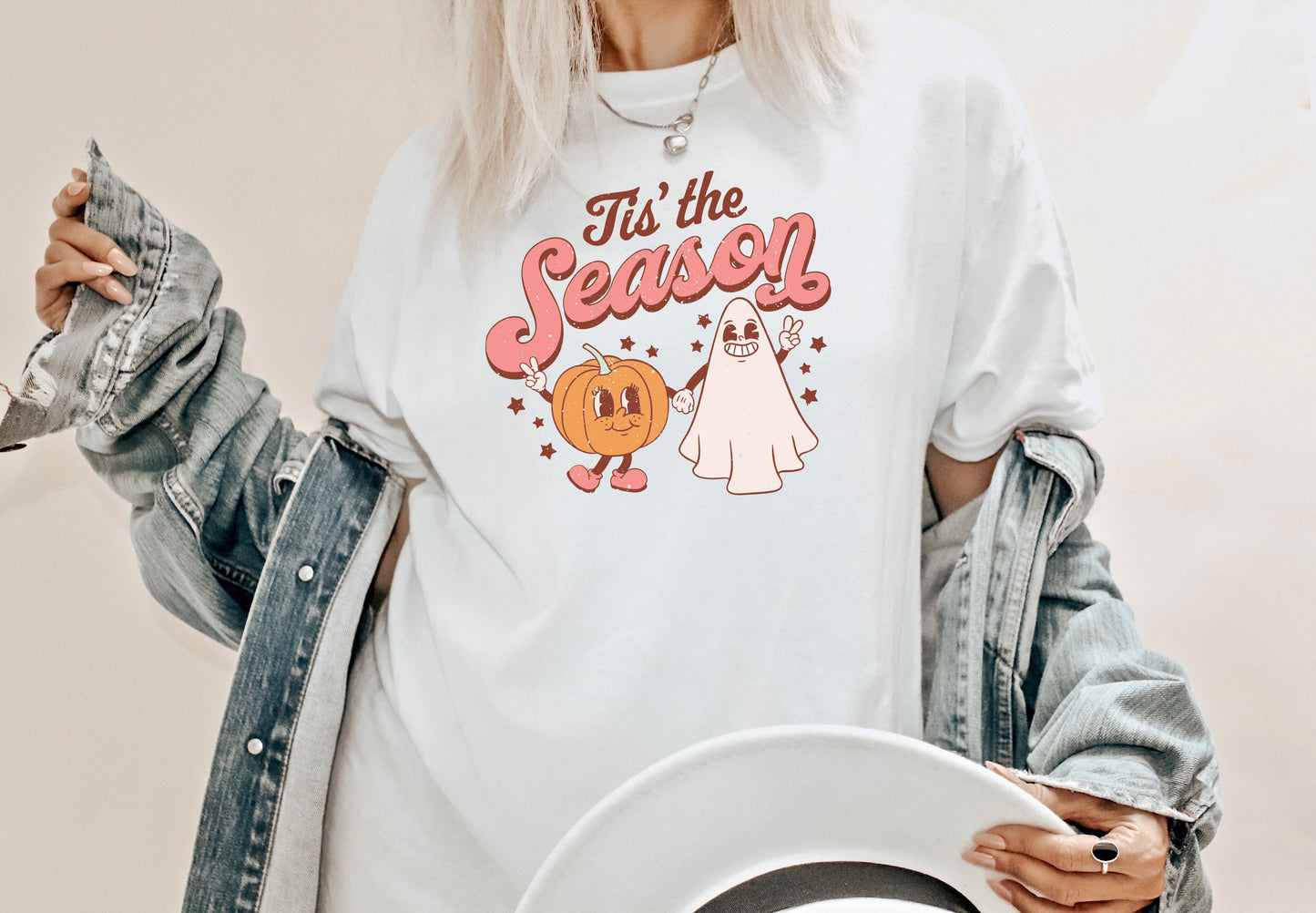 *Tis' The Season Pumpkin & Ghost T-Shirt or Crew Sweatshirt