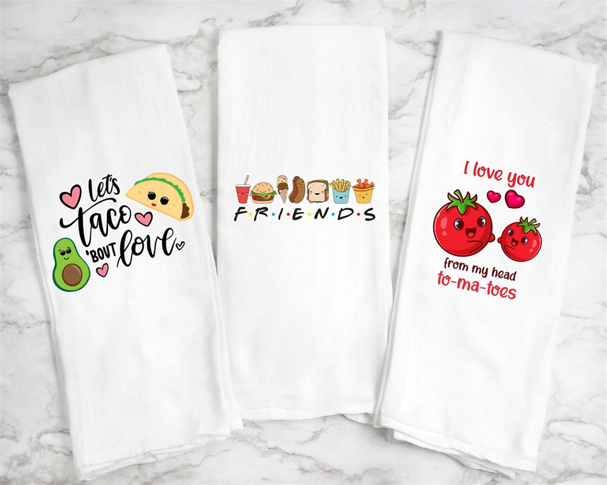 I Love You From My Head To-Ma-Toes Tea Towel