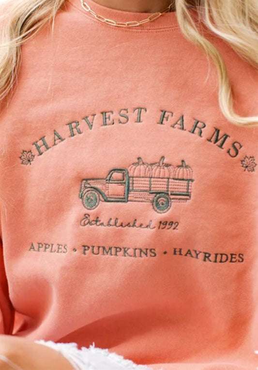 Harvest Farms Est. 1992 Embroidered Crew Sweatshirt