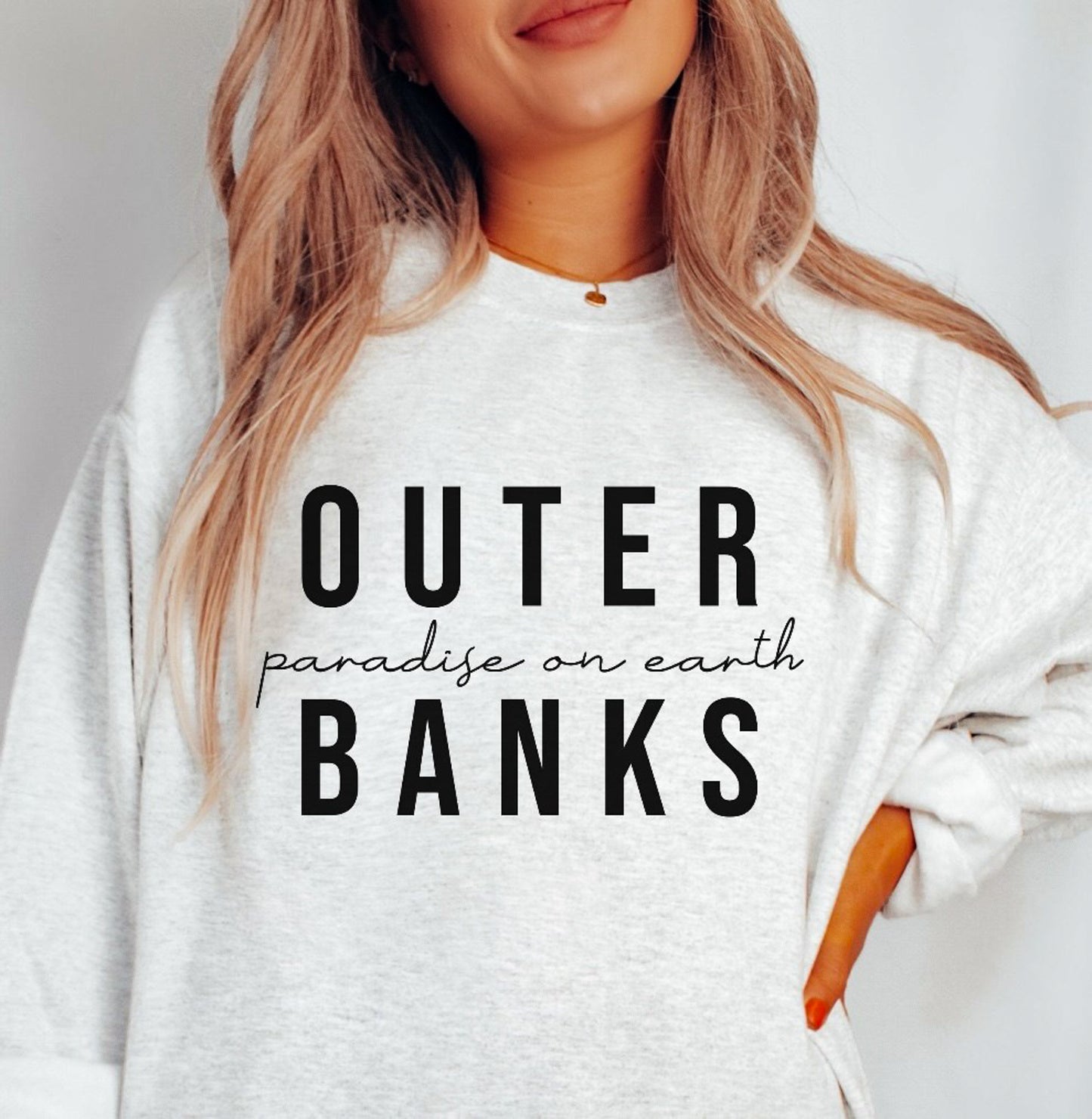 Outer Banks Paradise On Earth Crew Sweatshirt