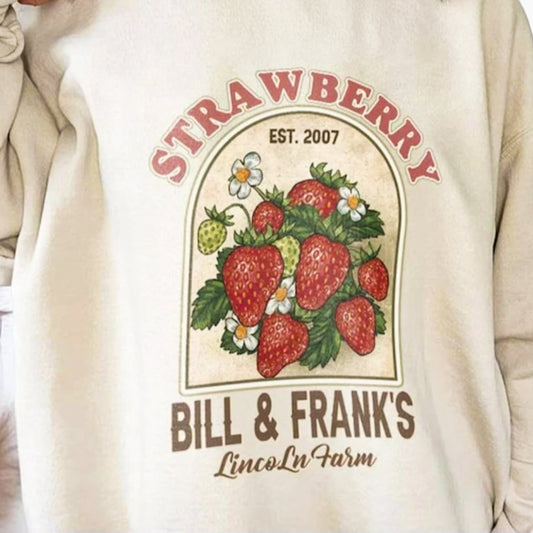 Strawberry Bill & Franks Lincoln Farm Crew Sweatshirt