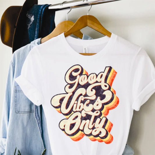 Good Vibes Only Retro Tee