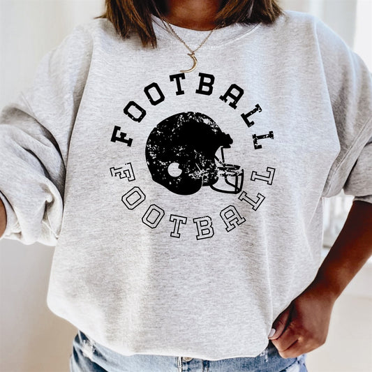 Vintage Football With Helmet Crew