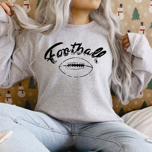 Football With Football Sketch Crew Sweatshirt