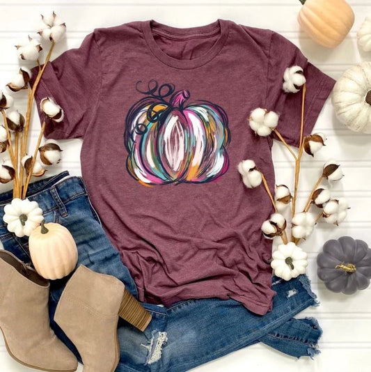 Watercolor Pumpkin Tee