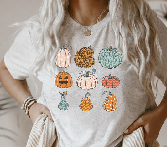 8 Pumpkins 1 Jack-O-Lantern Tee