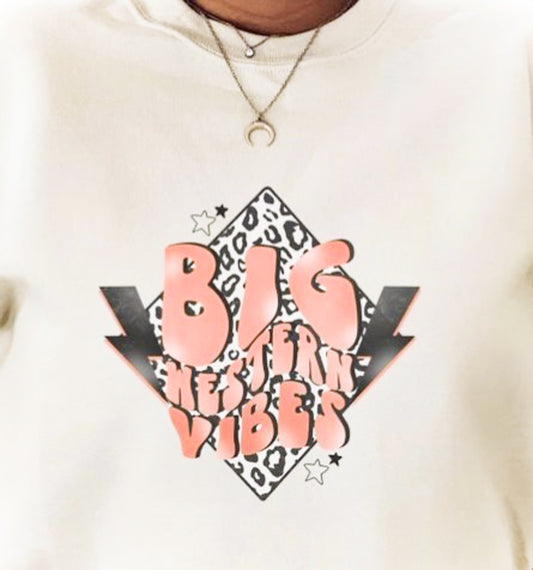 Big Western Vibes With Lightning Bolts Tee