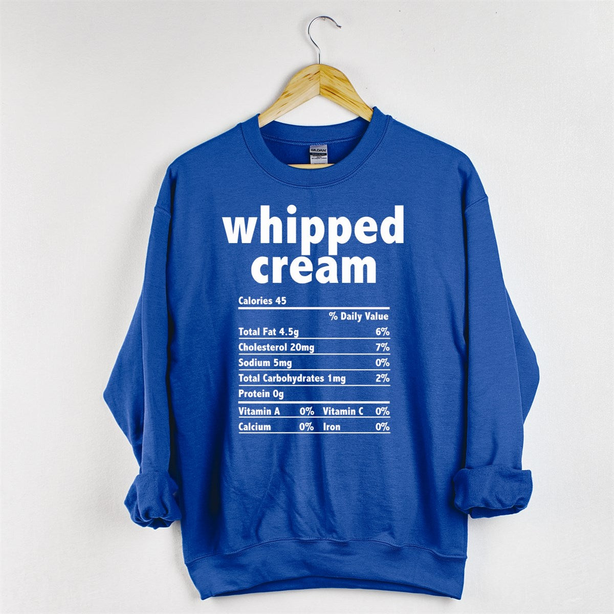 Whipped Cream Nutrition Facts Crew Sweatshirt