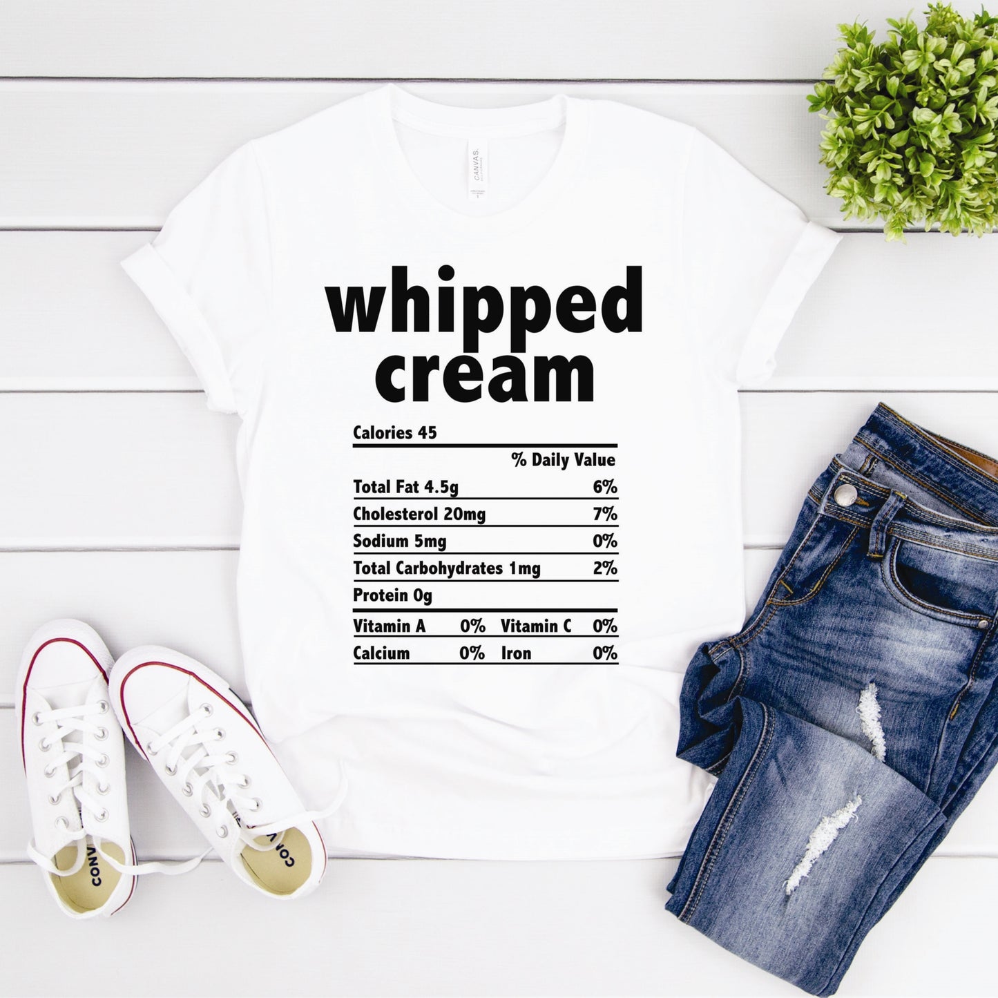 Whipped Cream Nutrition Facts Tee