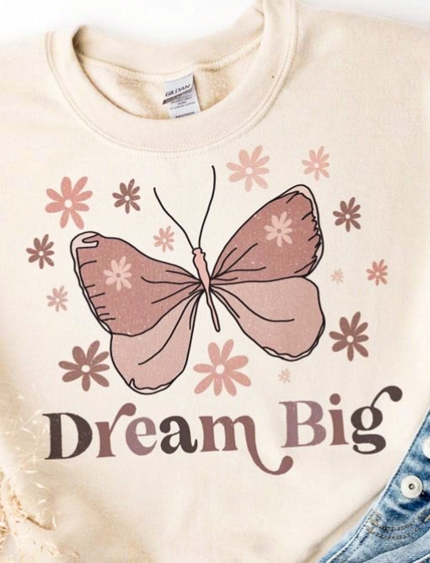 Dream Big Butterfly & Flowers Tee