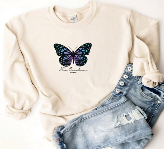 New Creation 2 Cor 5:17 Crew Sweatshirt