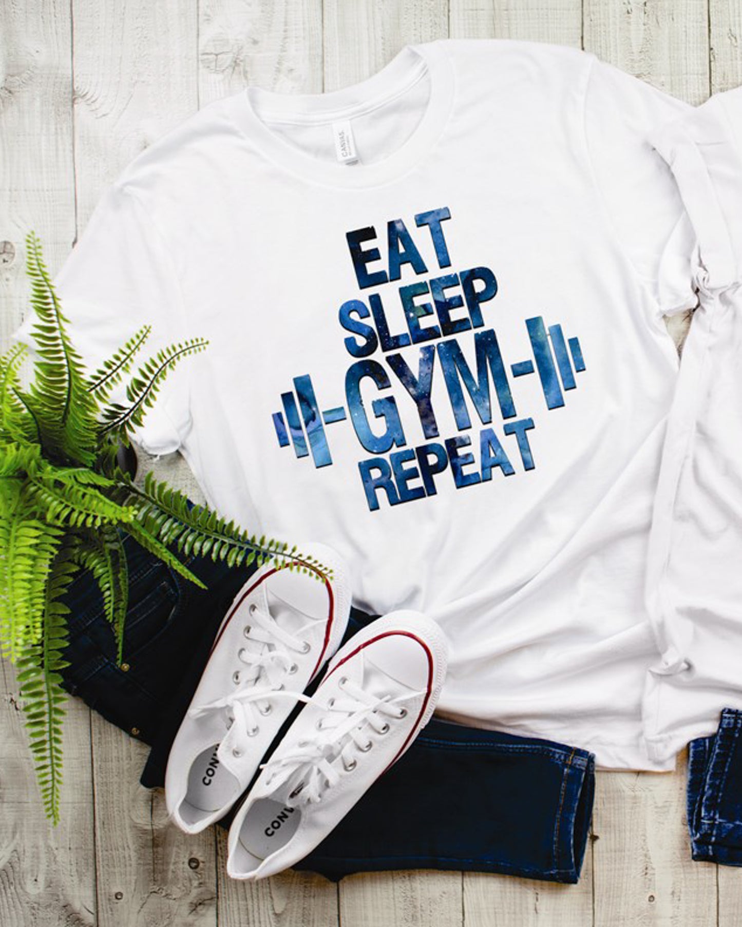 Eat Sleep Gym Repeat Tee